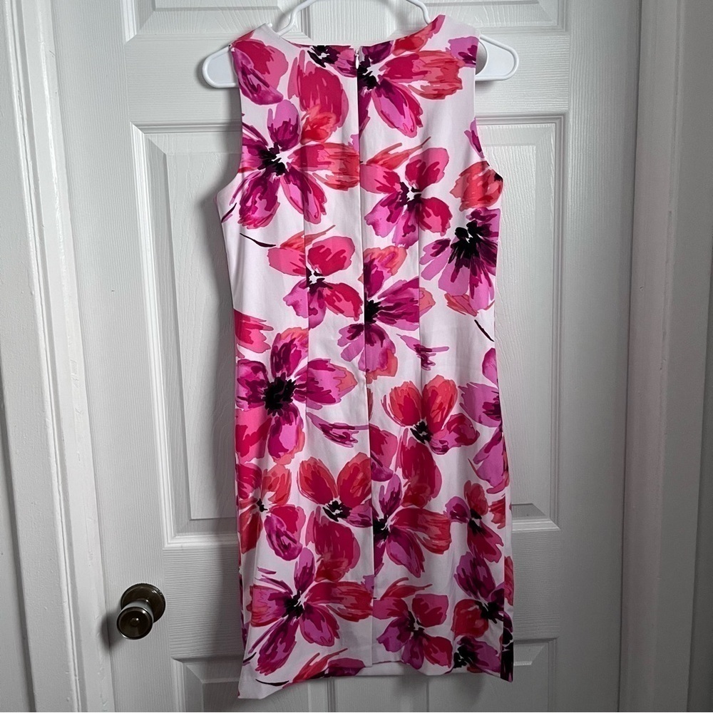 3/25$💥 Mario Serrani Italy dress floral white pink midi classic women 4 small - Picture 6 of 6